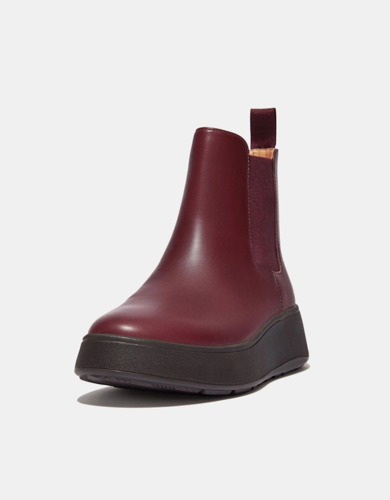F-Mode Leather FlatForm Chelsea Boots