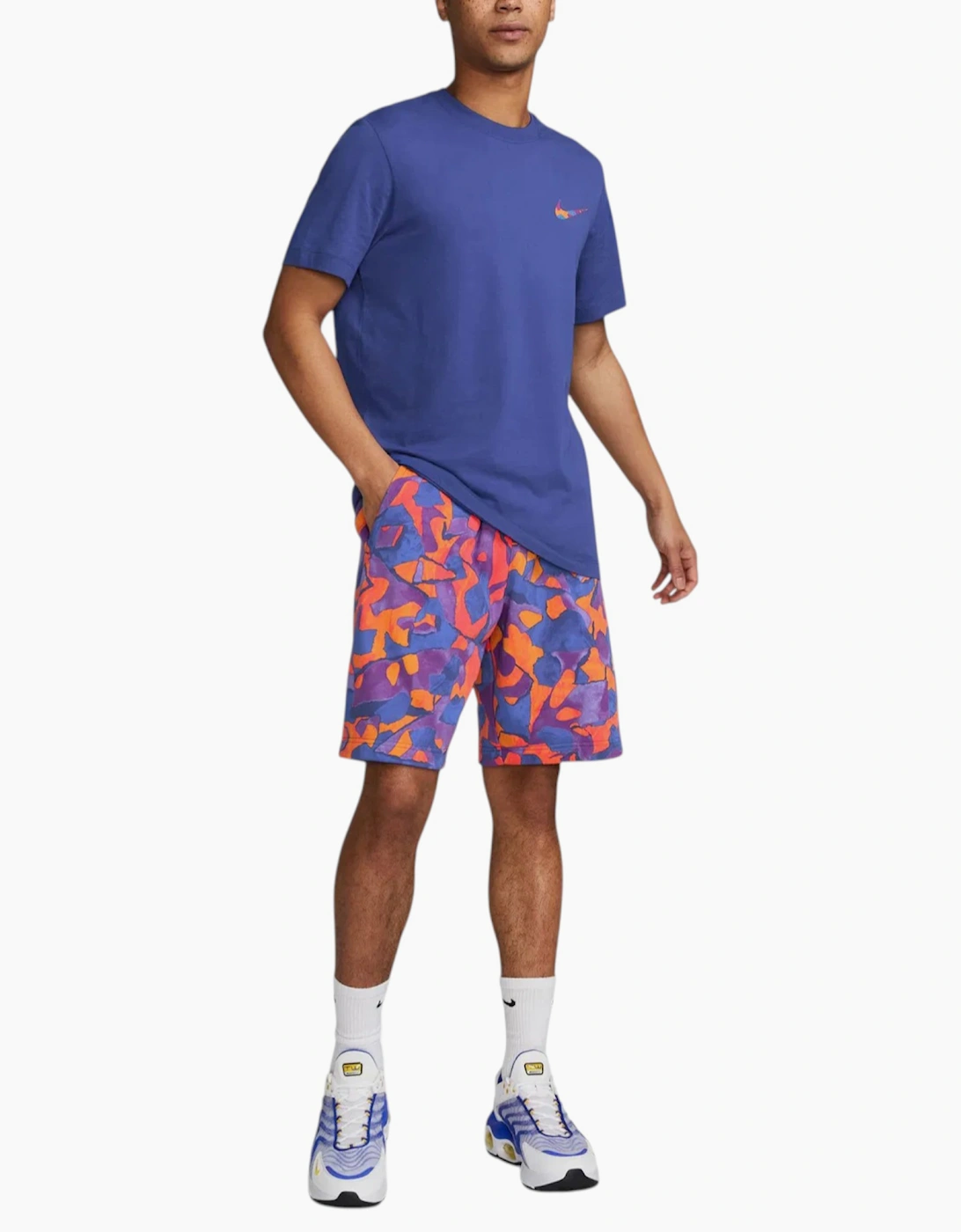 Mens T Shirts Club Swoosh HDY Print Short Sleeve Summer White Sportswear