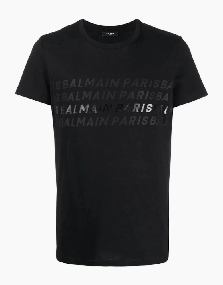Paris Multi Logo T-Shirt in Black