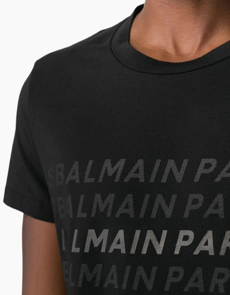 Paris Multi Logo T-Shirt in Black