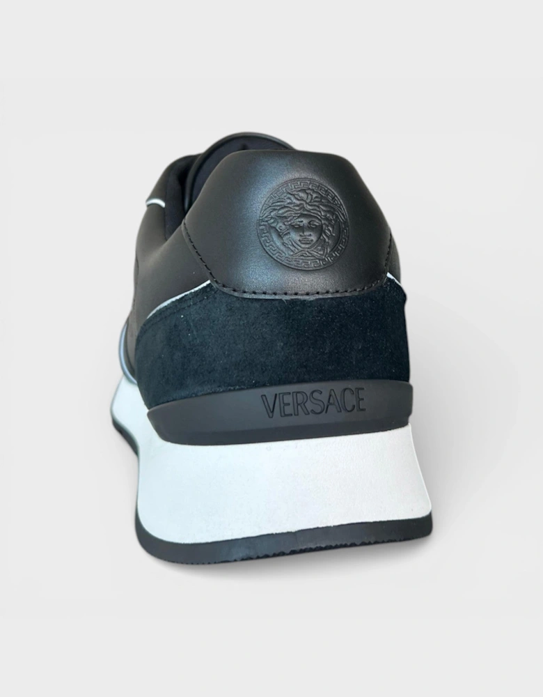 Leather Mix Sneakers Black