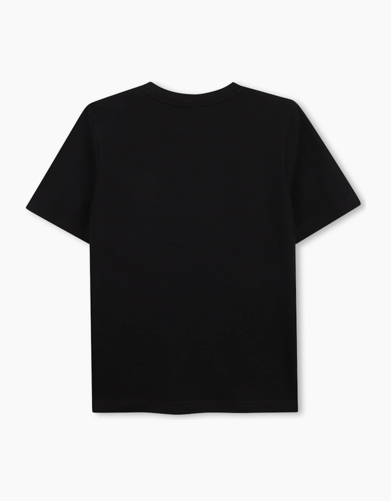 BOSS BOYS BLACK GRAPHIC T SHIRT J52978