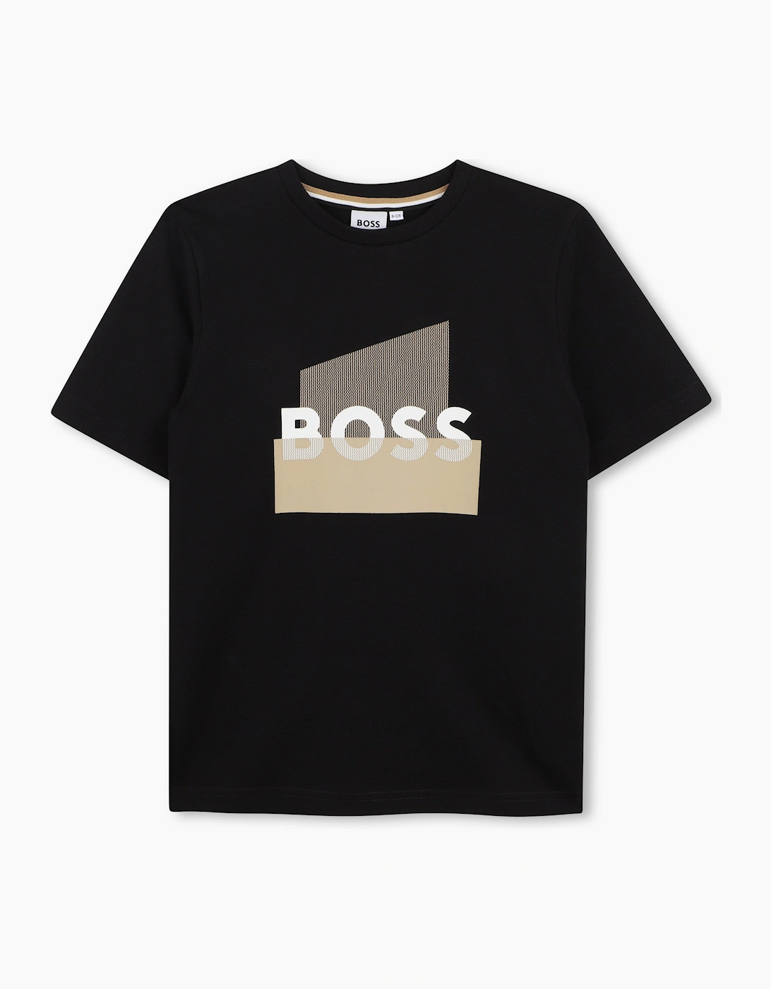 BOSS BOYS BLACK GRAPHIC T SHIRT J52978, 4 of 3