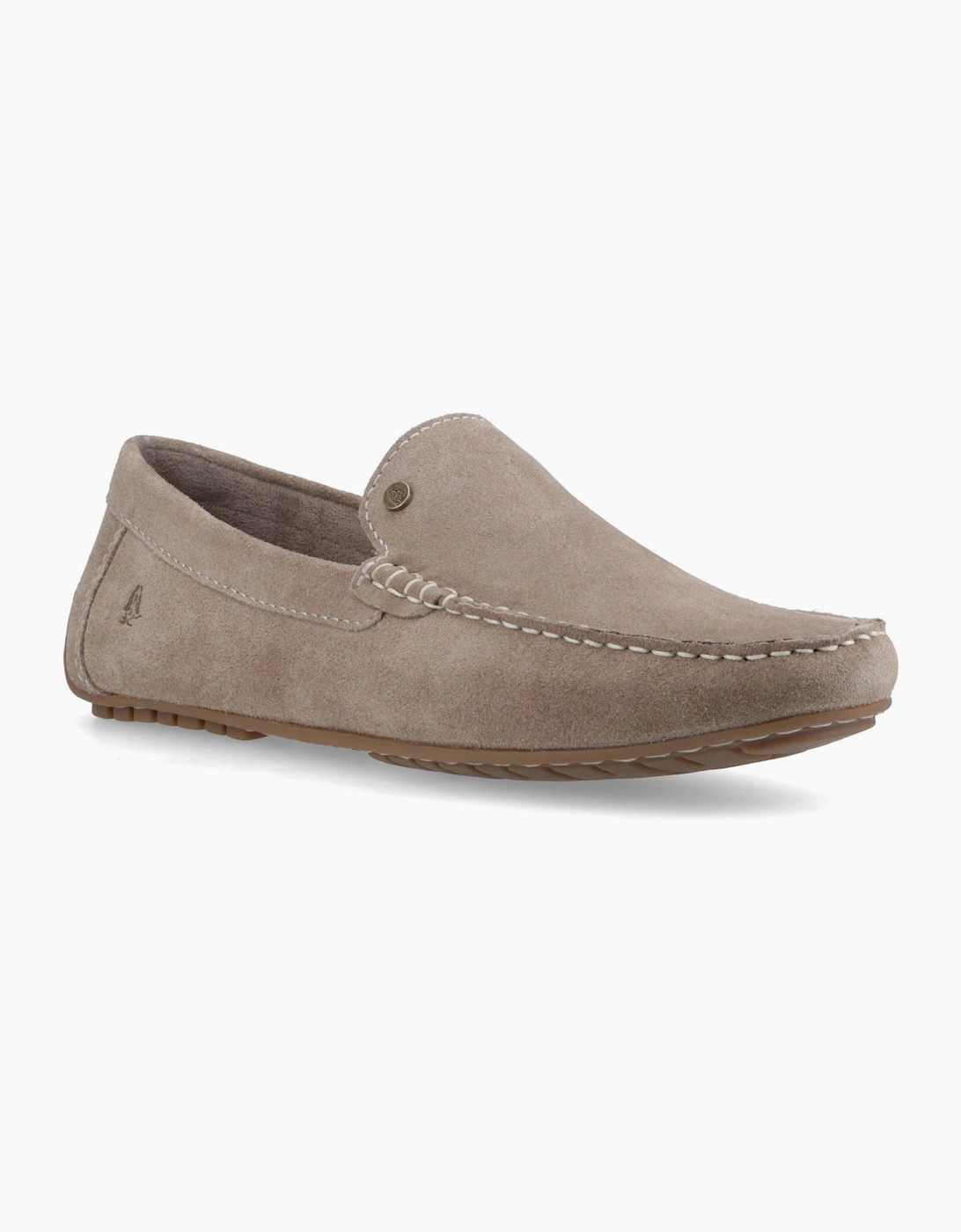 Hush Puppies Men's Grey Ralph Suede Leather Taupe Loafers  9 Size 9
