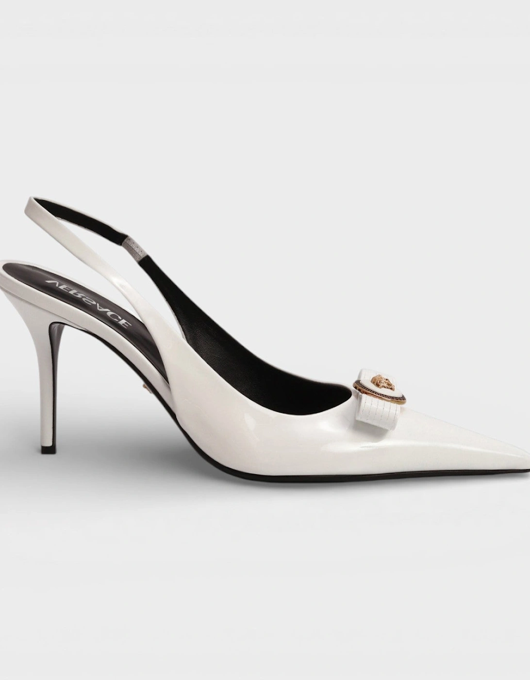 85mm Gianni Ribbon Slingbacks White, 7 of 6