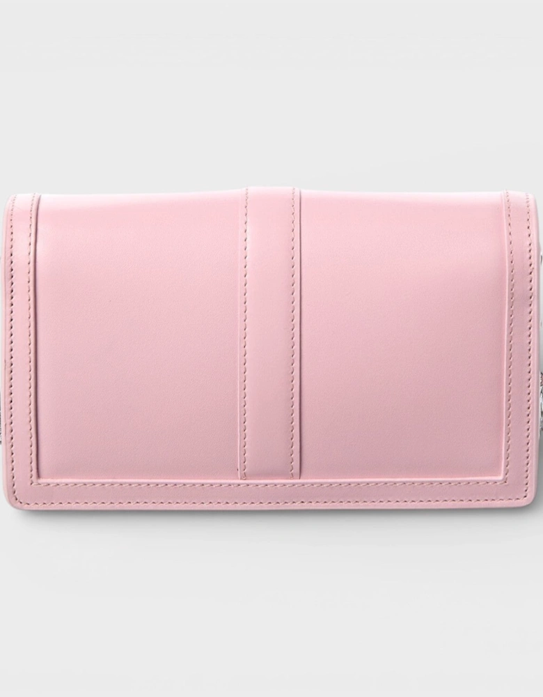 Wallet On Chain Shoulder Leather Bag Pink