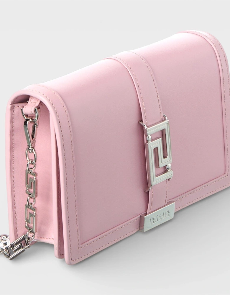Wallet On Chain Shoulder Leather Bag Pink