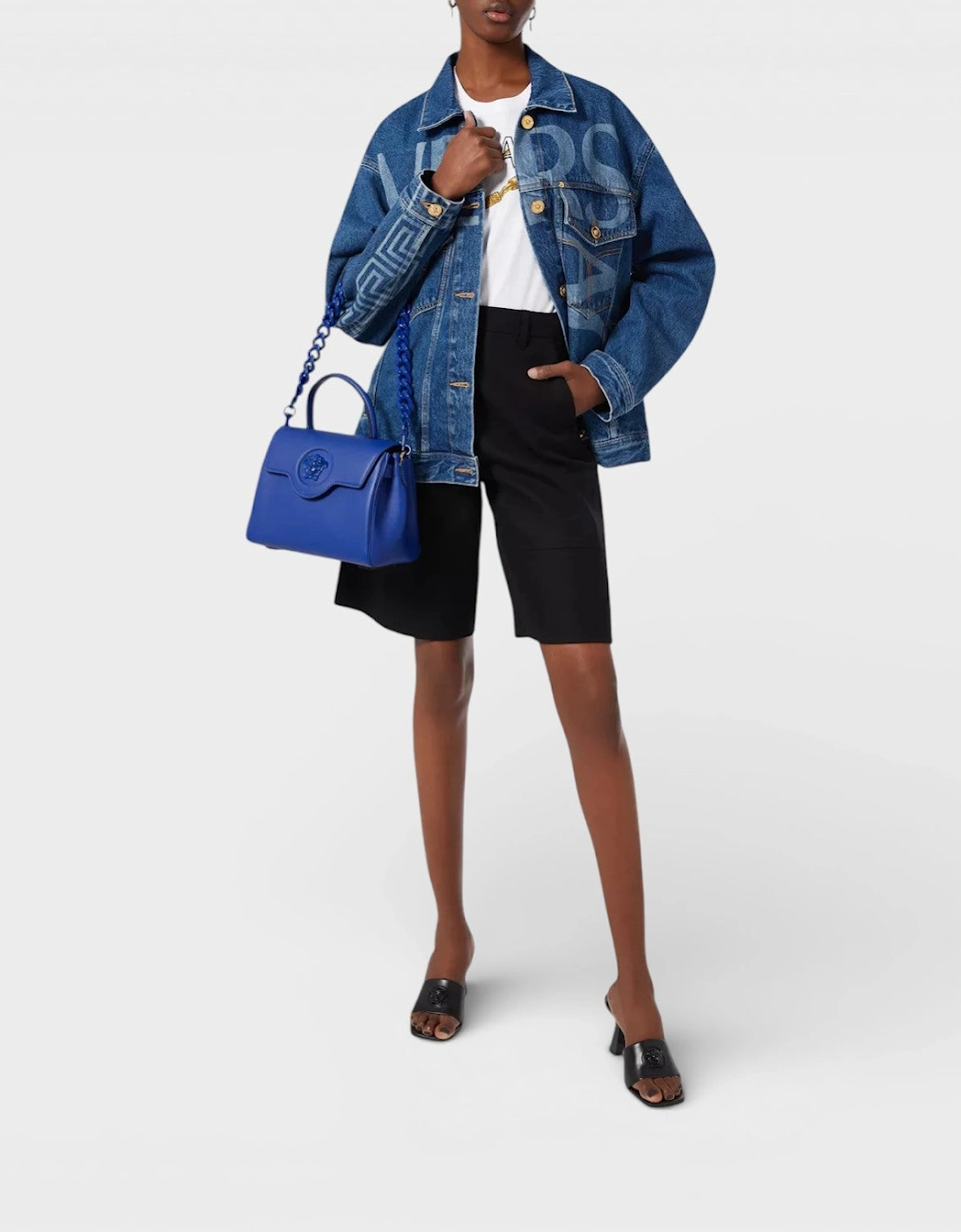 La Medusa Top Handle Handbag Blue