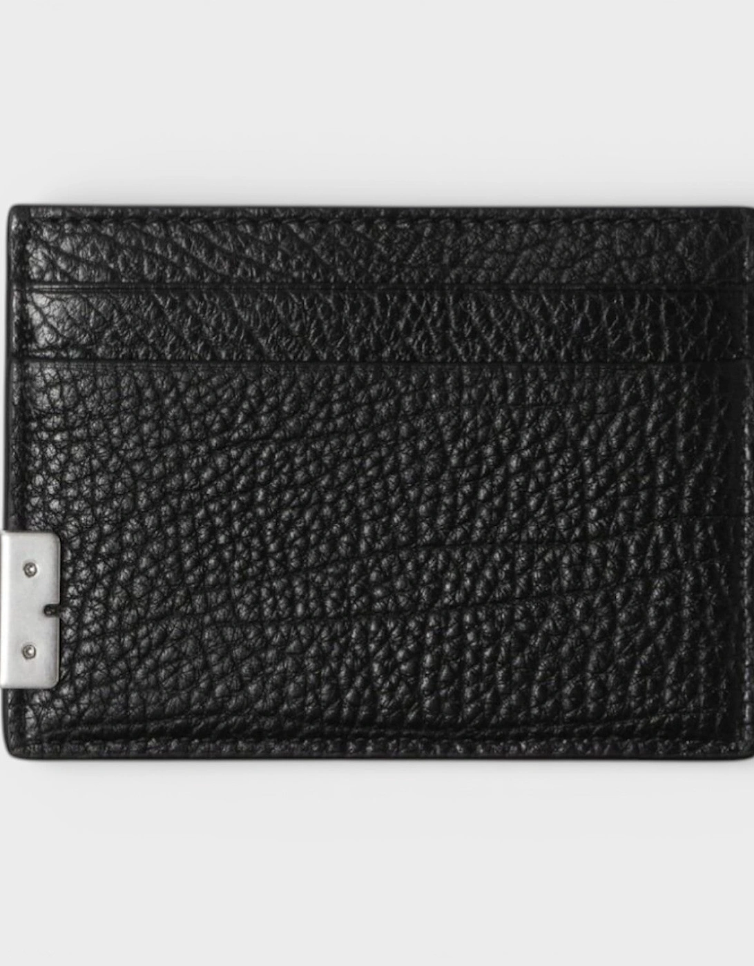 Sandon Grained Leather Card Holder Black