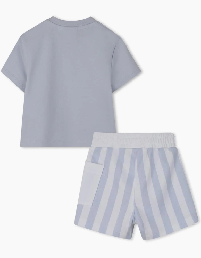 BOSS BABY BOY PALE BLUE T SHIRT & SHORTS SET J53048