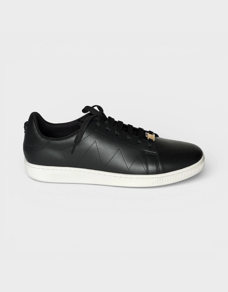 Medusa Leather Sneakers Black
