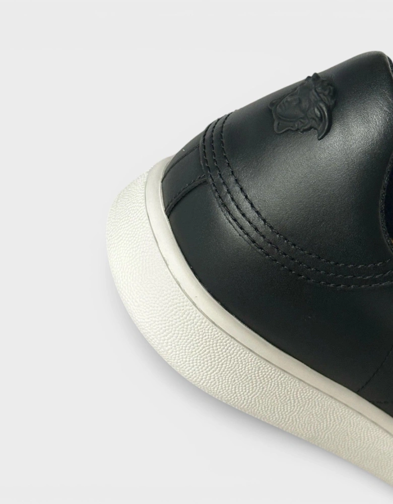 Medusa Leather Sneakers Black