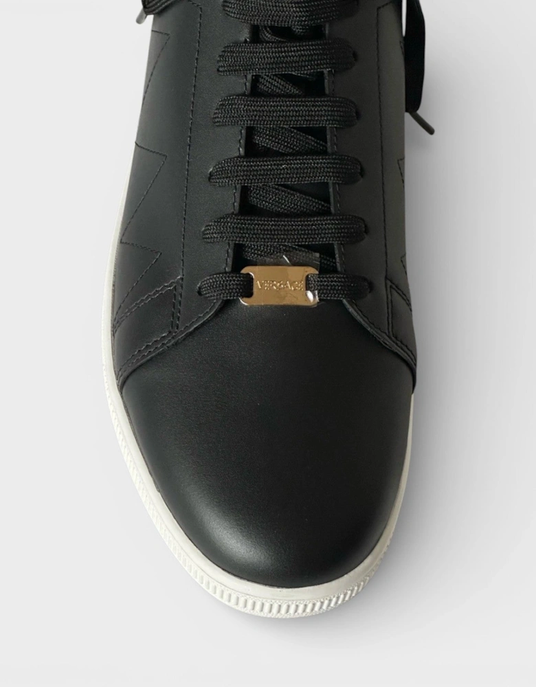 Medusa Leather Sneakers Black
