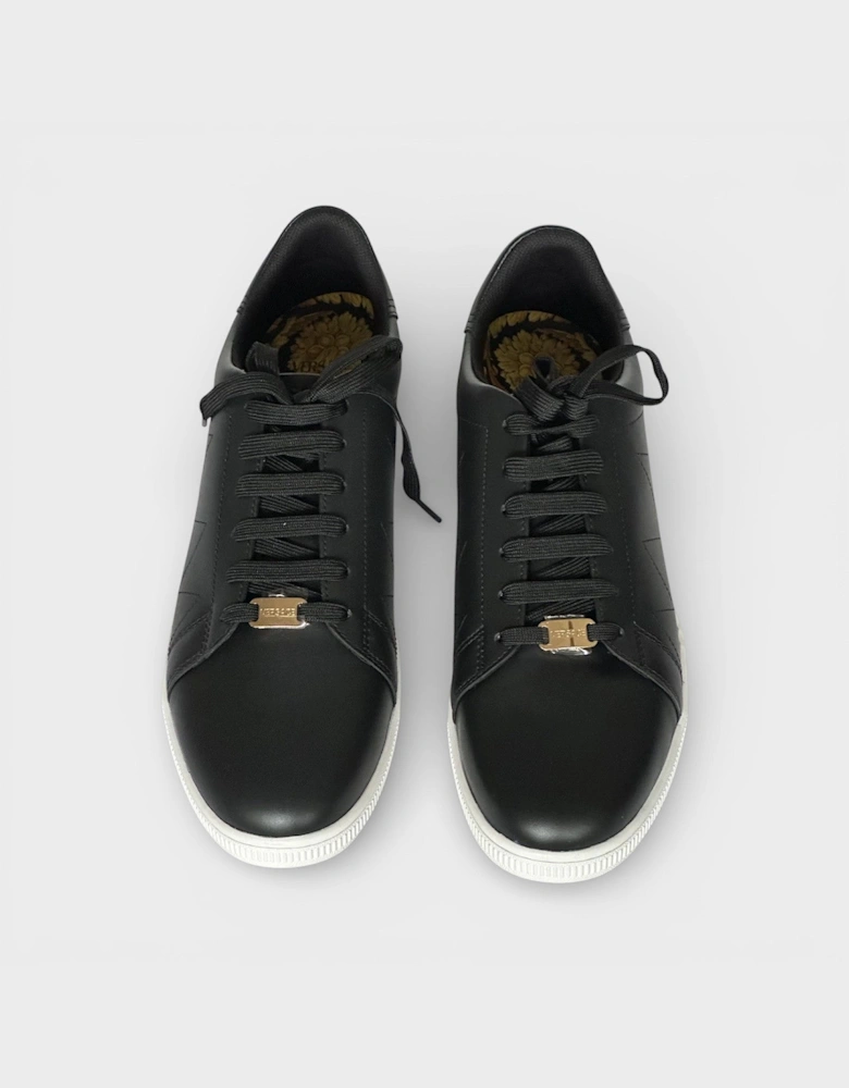 Medusa Leather Sneakers Black