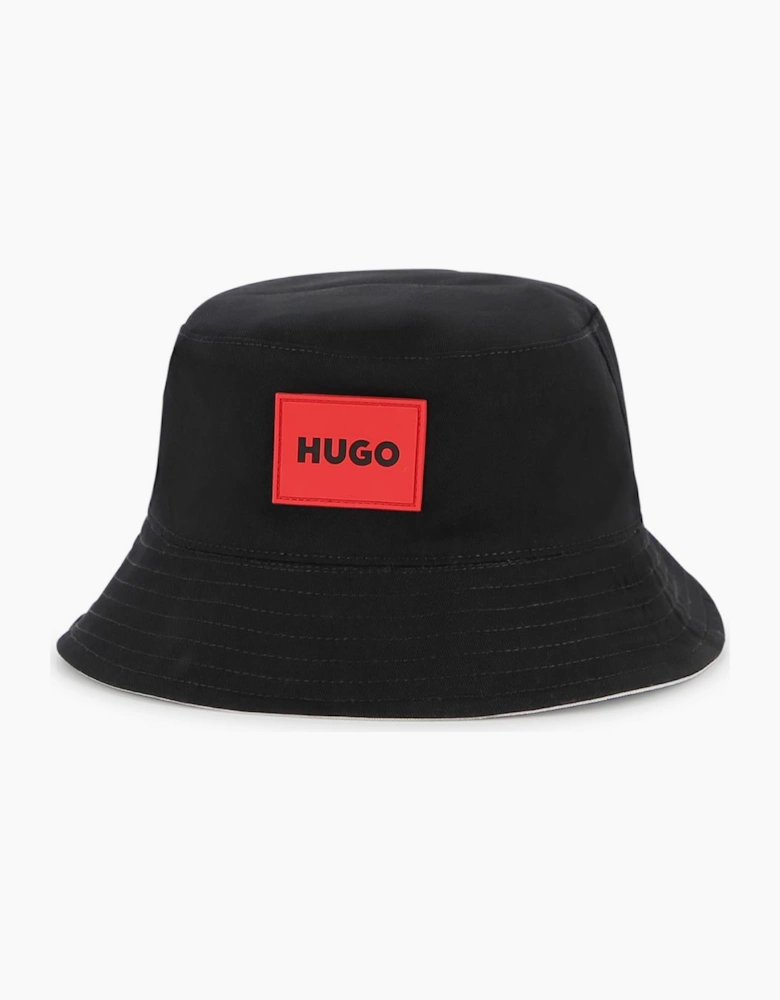 HUGO REVERSIBLE GREEN/BLACK BUCKET HAT G01165