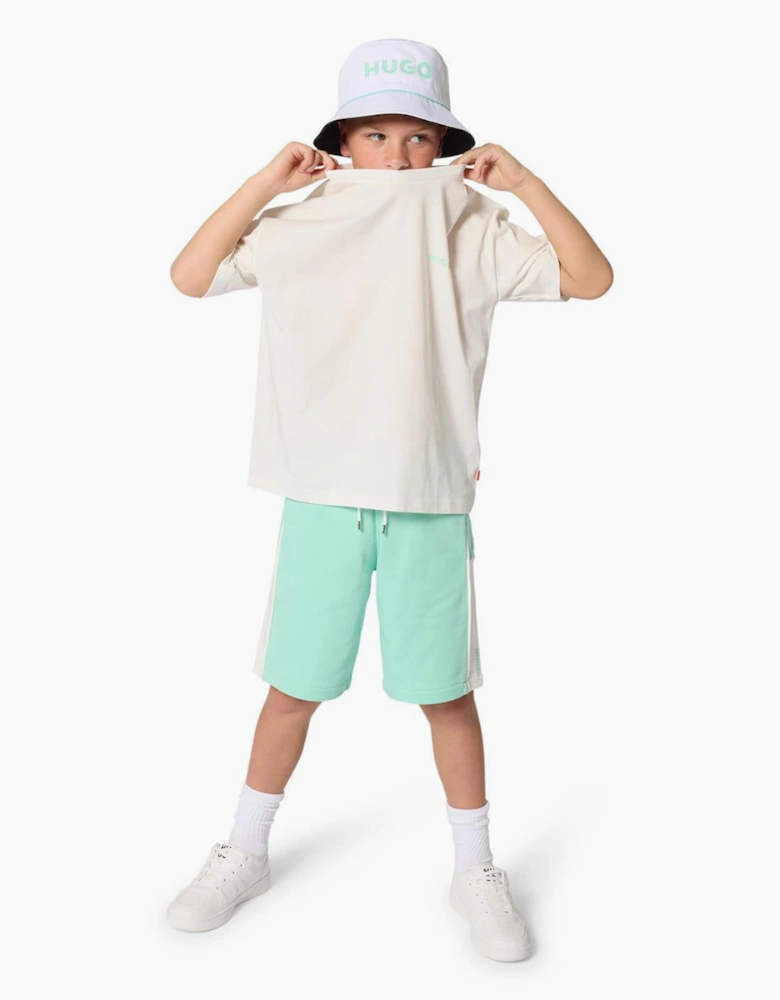 HUGO REVERSIBLE GREEN/BLACK BUCKET HAT G01165