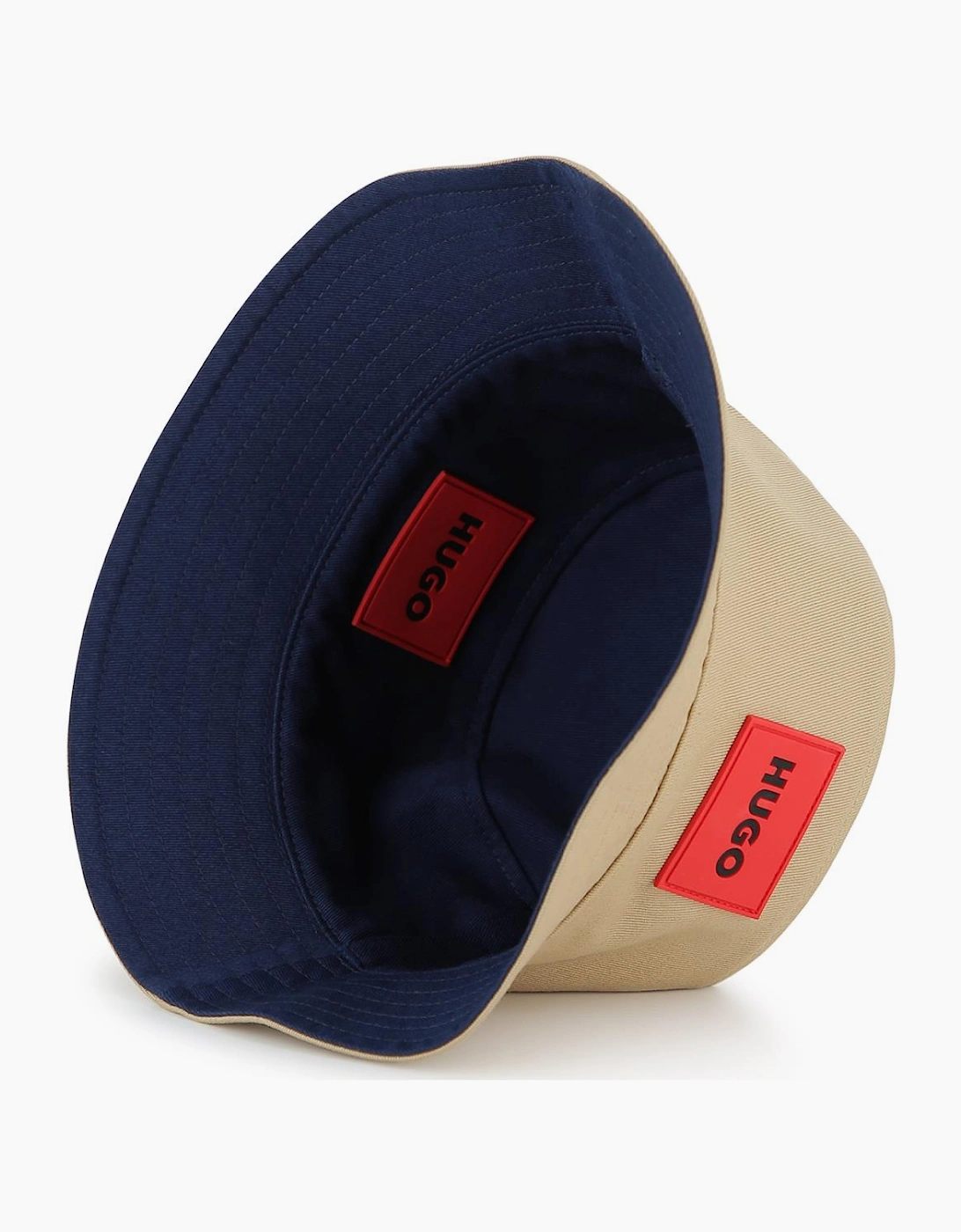 HUGO BOYS REVERSIBLE  NAVY&BEIGE BUCKET HAT G01166