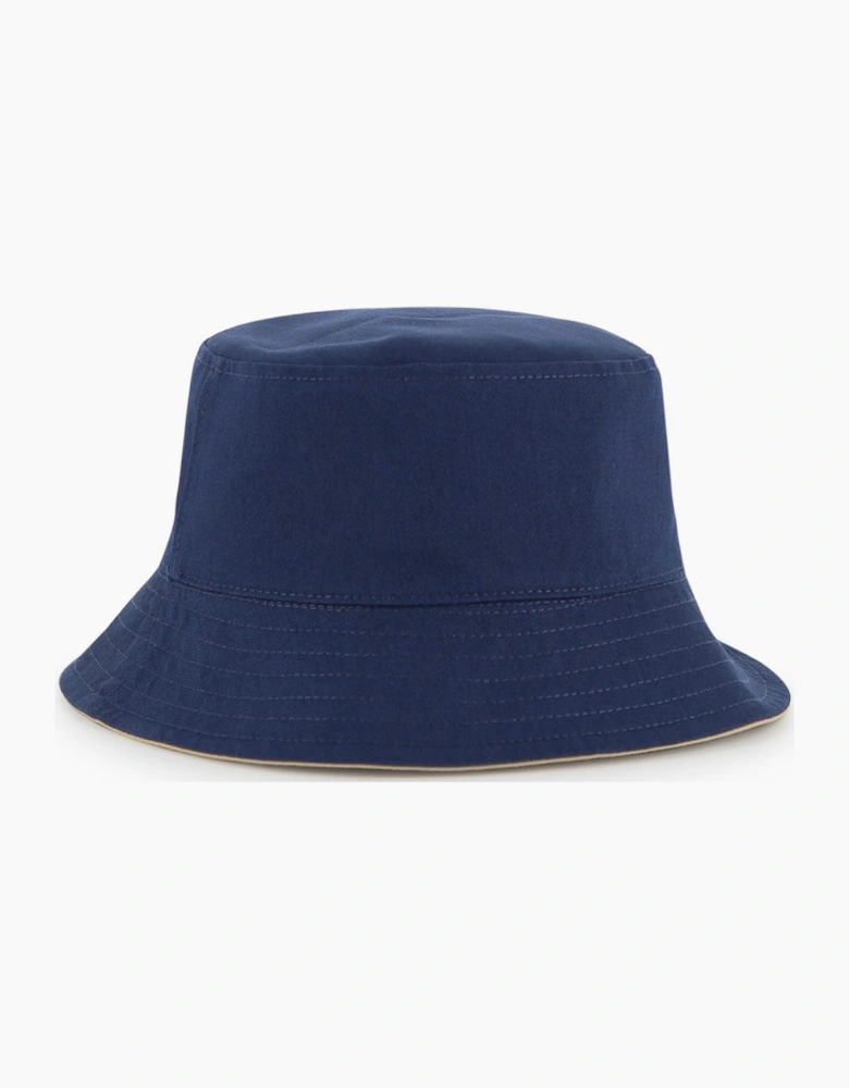 HUGO BOYS REVERSIBLE  NAVY&BEIGE BUCKET HAT G01166