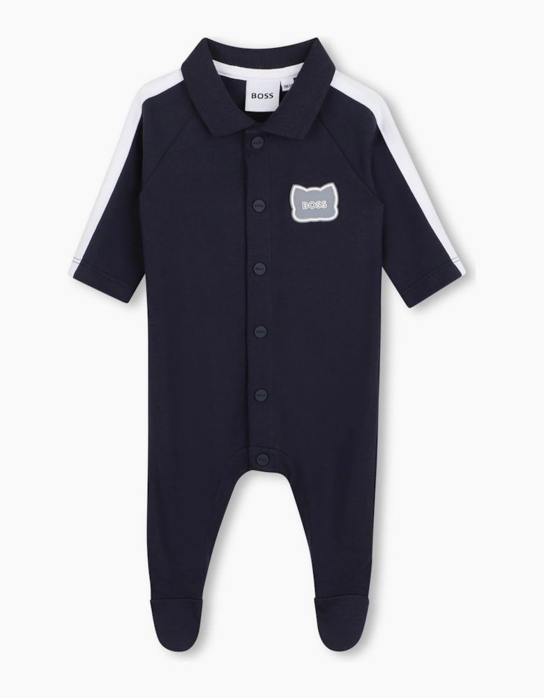 BOSS BABY BOY NAVY BABYGROW J53041