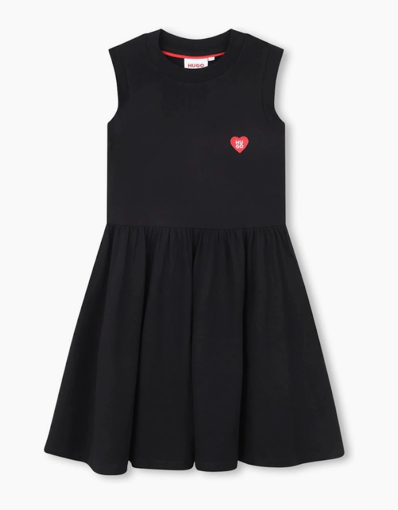 HUGO GIRLS BLACK DRESS G00984