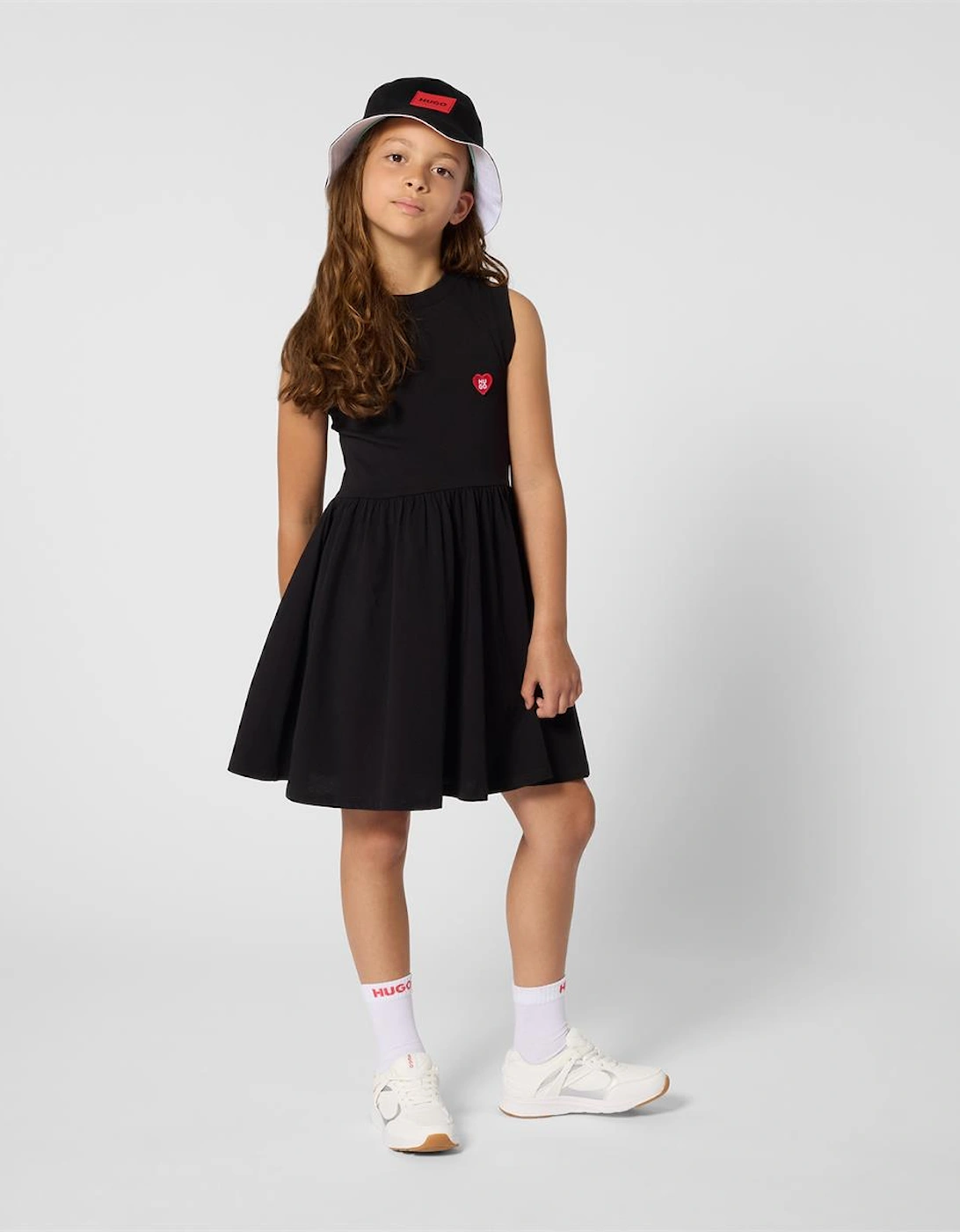 HUGO GIRLS BLACK DRESS G00984, 5 of 4