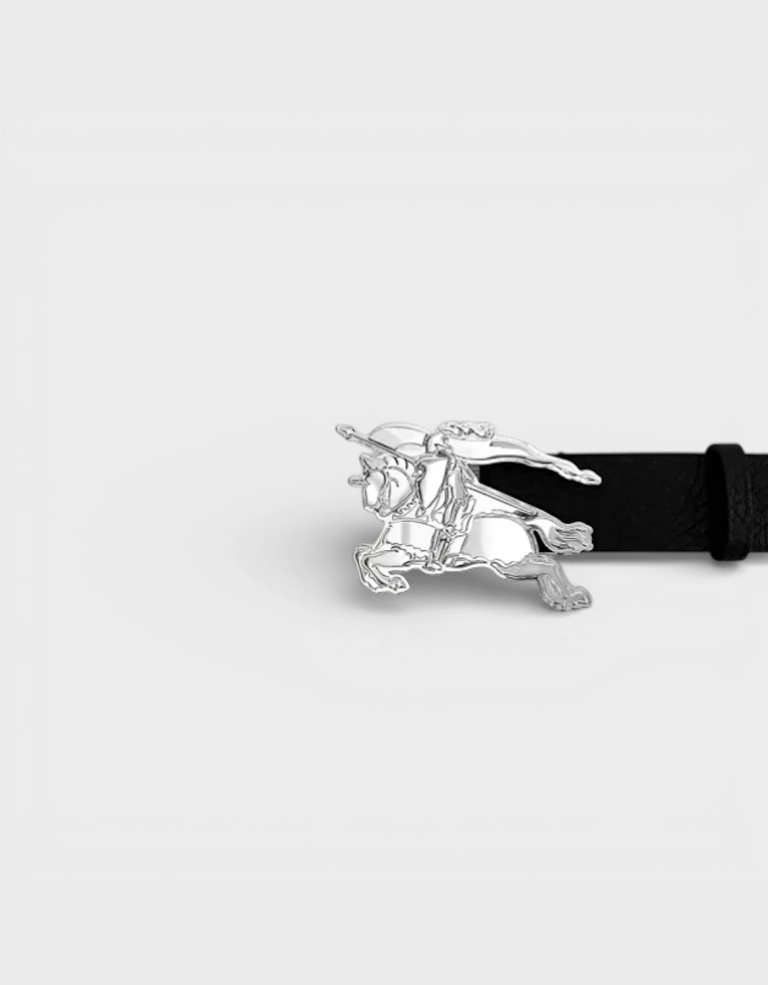 Leather Knight Buckle 30mm Belt Black