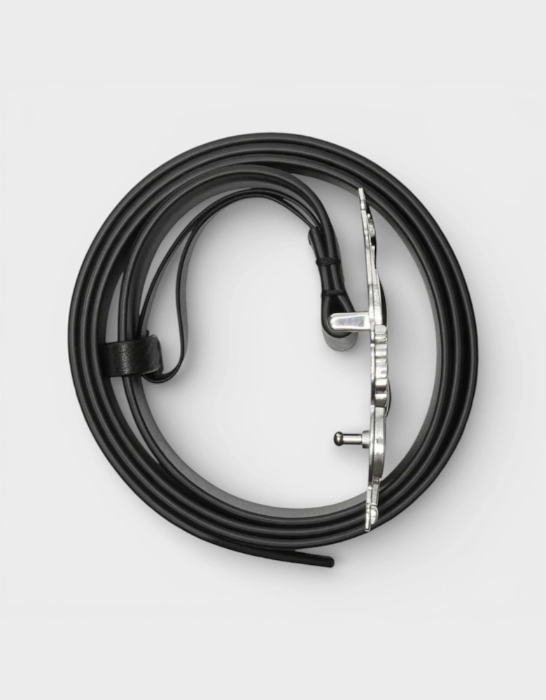 Leather Knight Buckle 30mm Belt Black