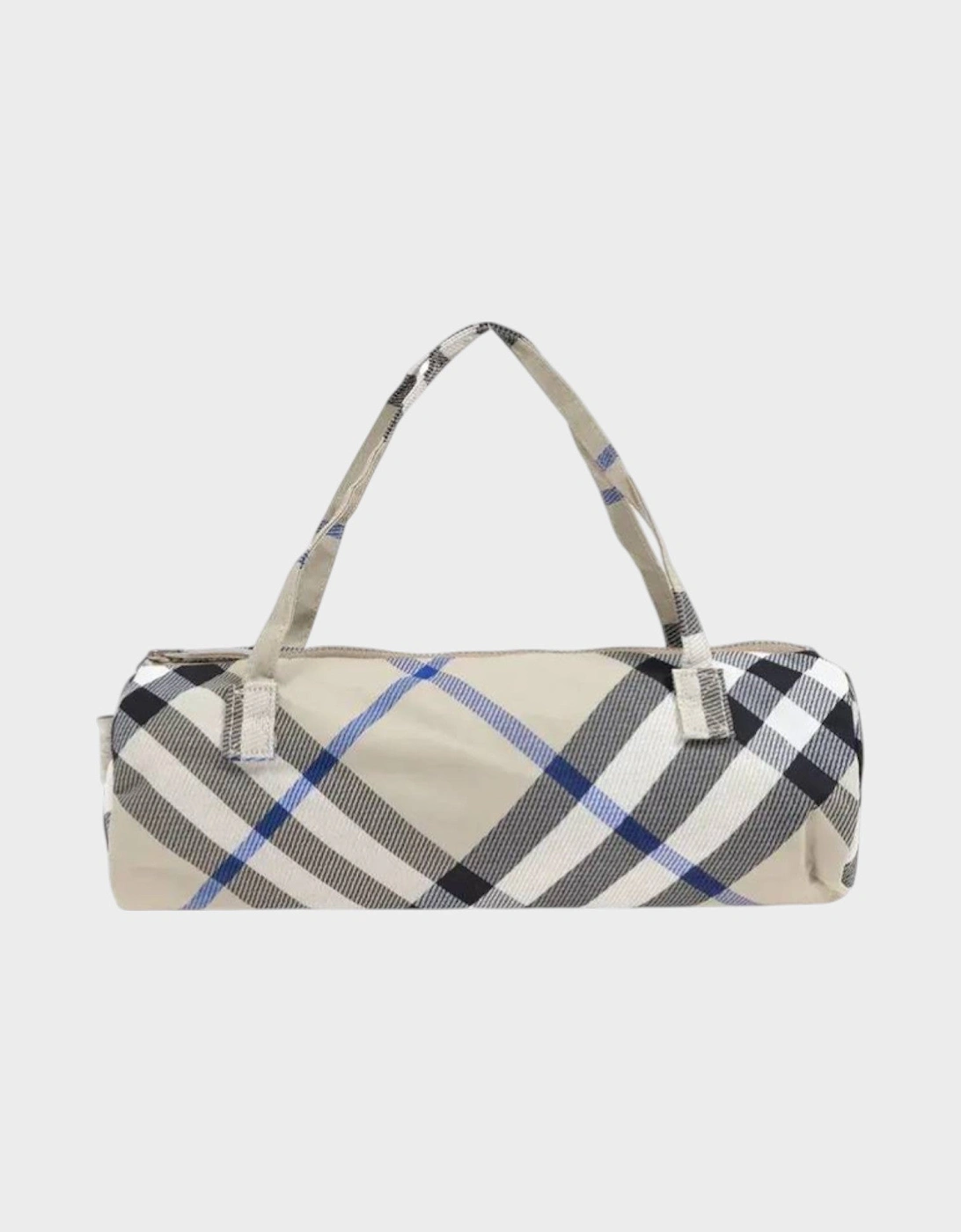 Checked Fold Press Stud Umbrella Lichen Beige