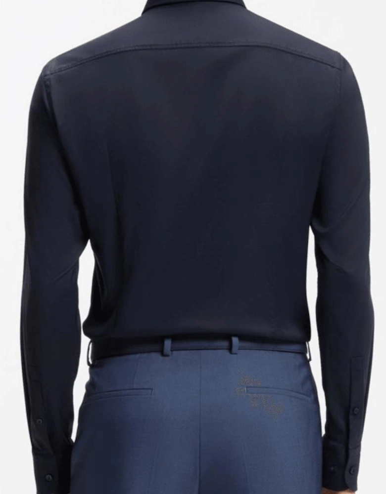 H-Hank Slim Fit Easy Iron Navy Shirt