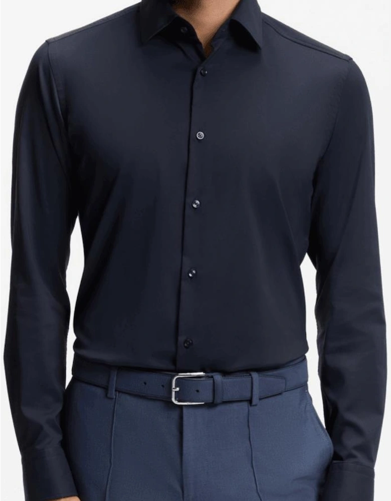 H-Hank Slim Fit Easy Iron Navy Shirt