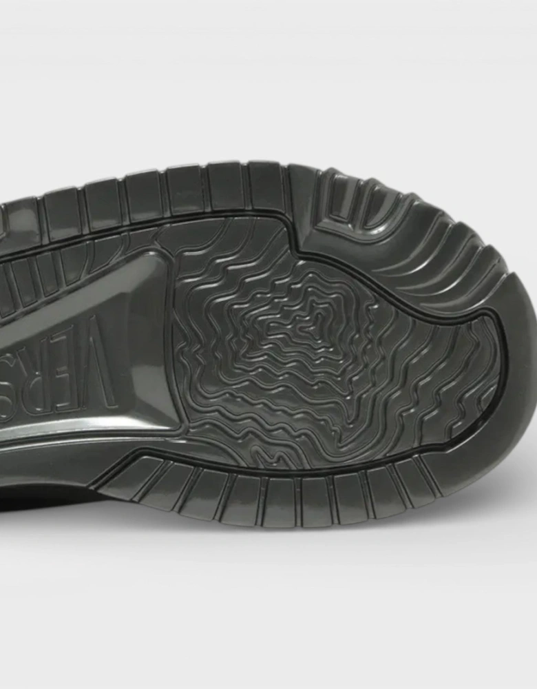 Odissea Leather Low-top Trainers In Gunmetal