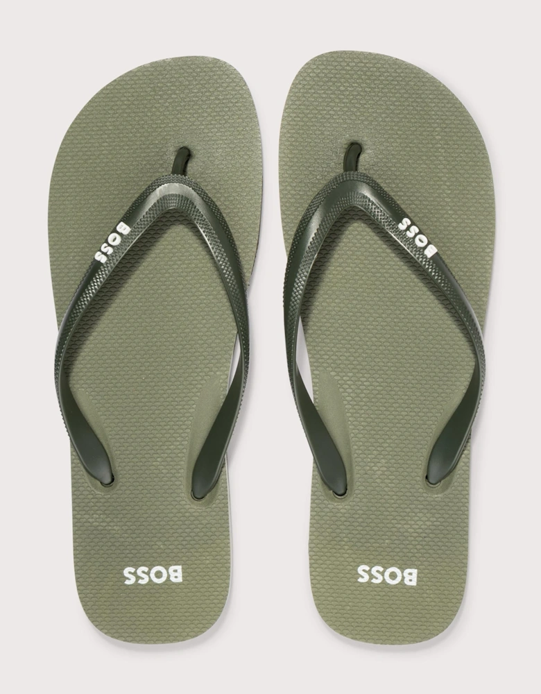 Tracy Branded Strap Flip Flops