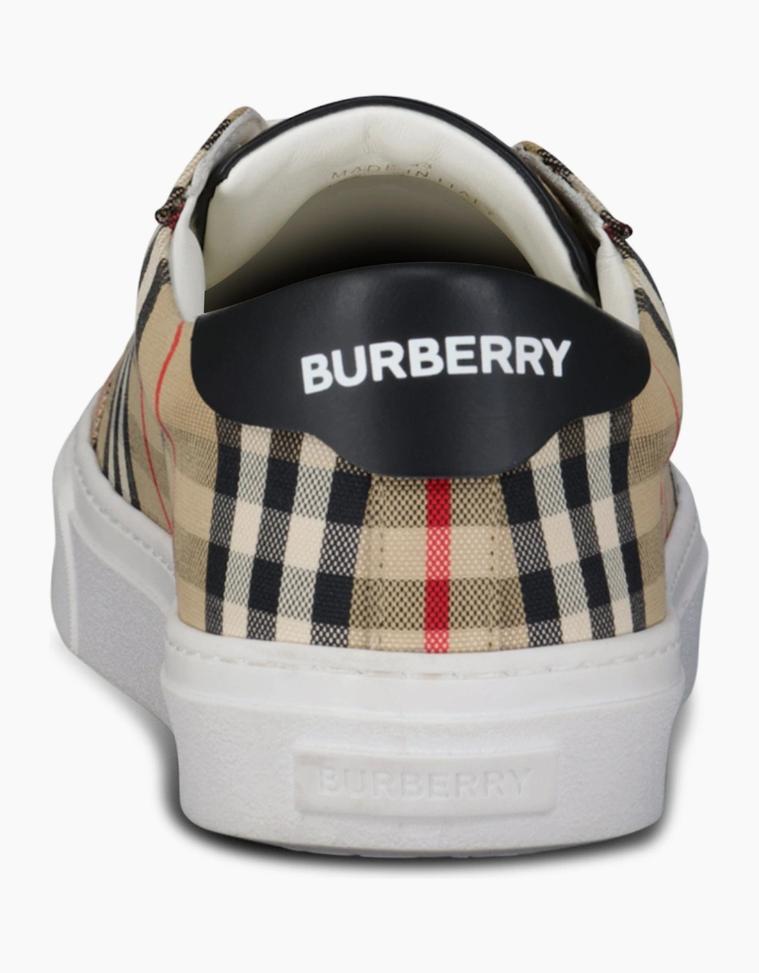 Canvas Check Trainers Archive Beige