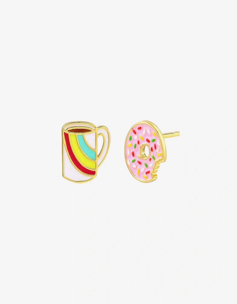 Girls Multi Cup Doughnut Earrings in Gold