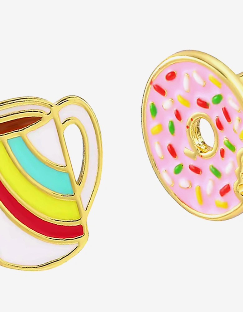 Girls Multi Cup Doughnut Earrings in Gold