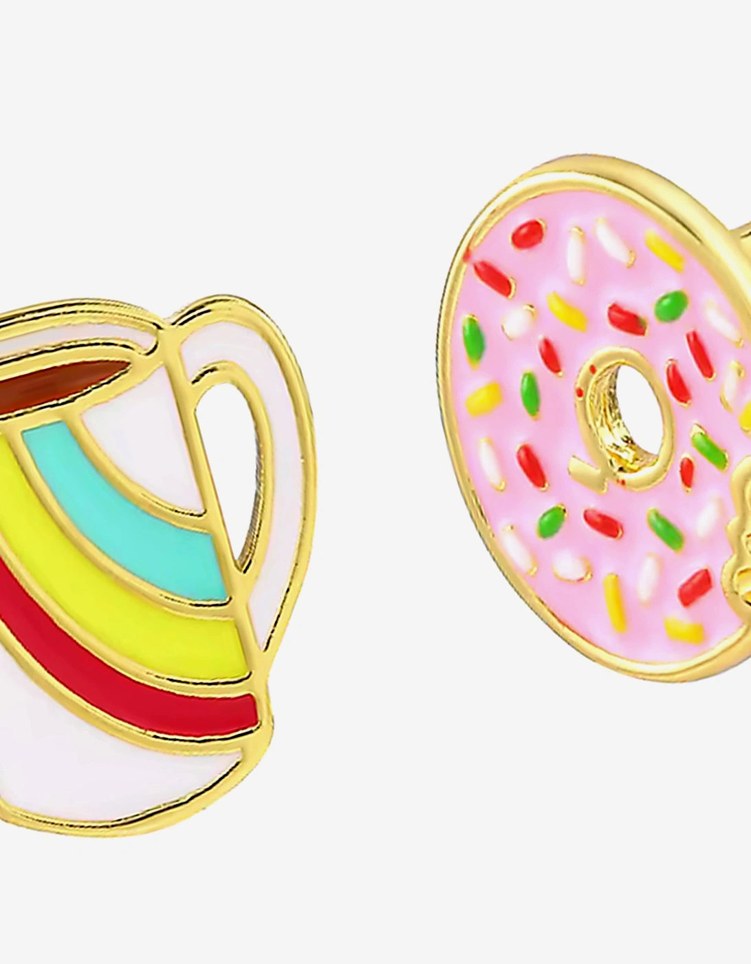 Girls Multi Cup Doughnut Earrings in Gold