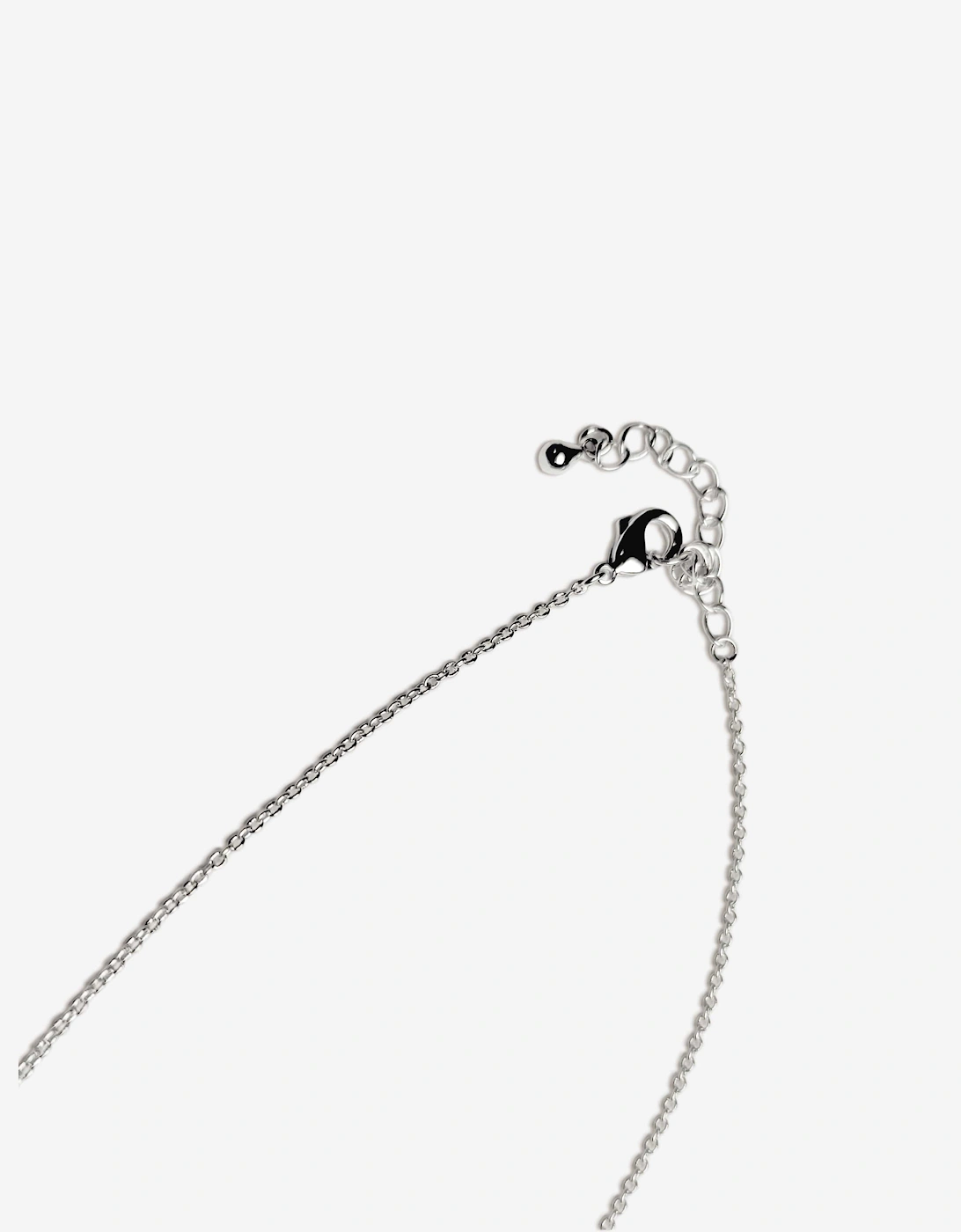 Girls Red Doughnut Necklace in Silver (40cm)