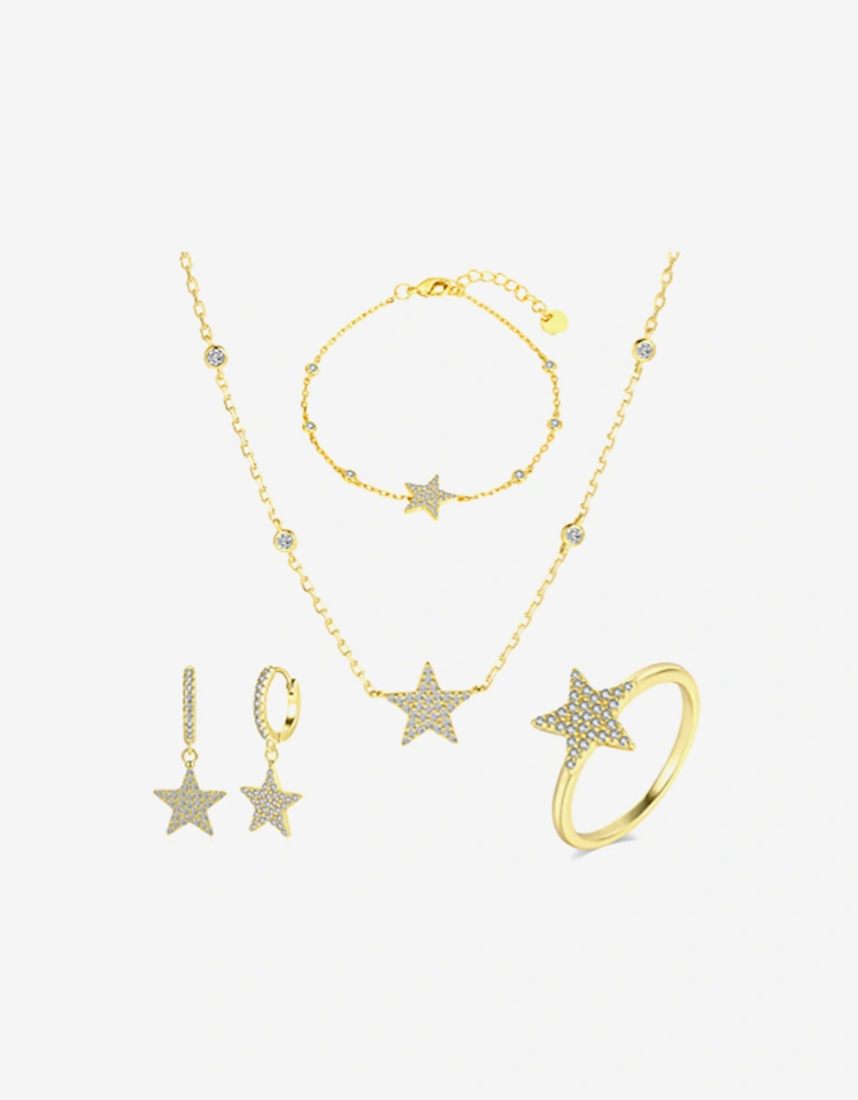 Secret Spoils Girls Star 5 Piece Jewellery Set in Gold (40cm)