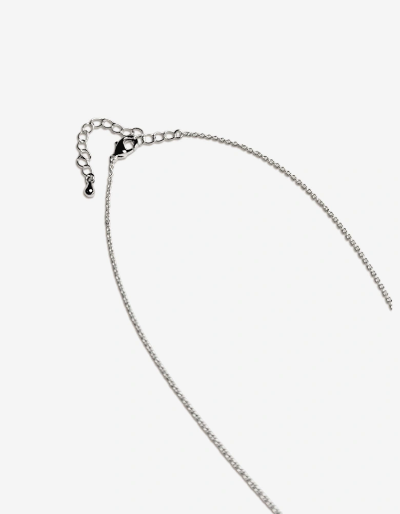 Girls Brown Doughnut Necklace in Silver (40cm)