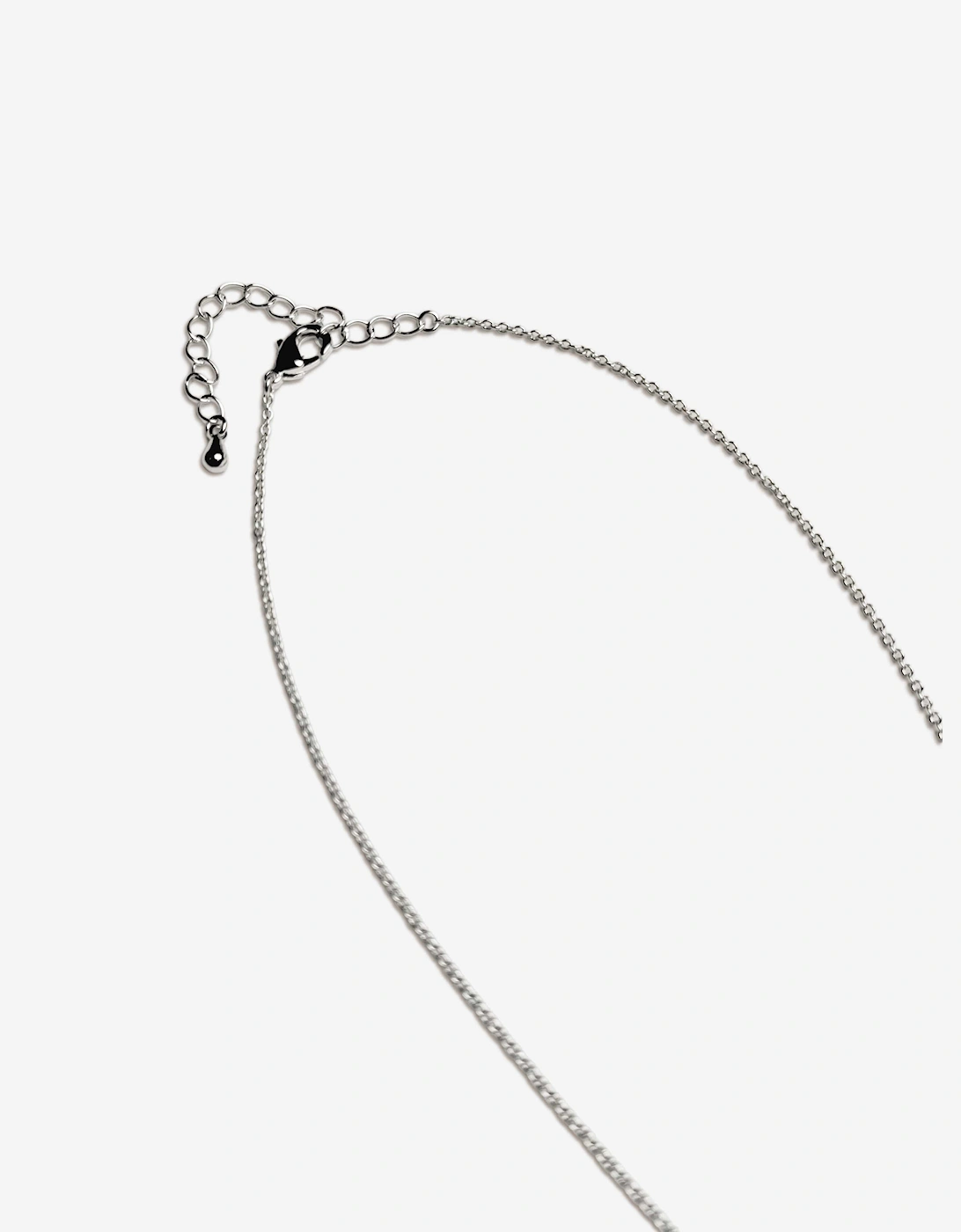 Girls Brown Doughnut Necklace in Silver (40cm)