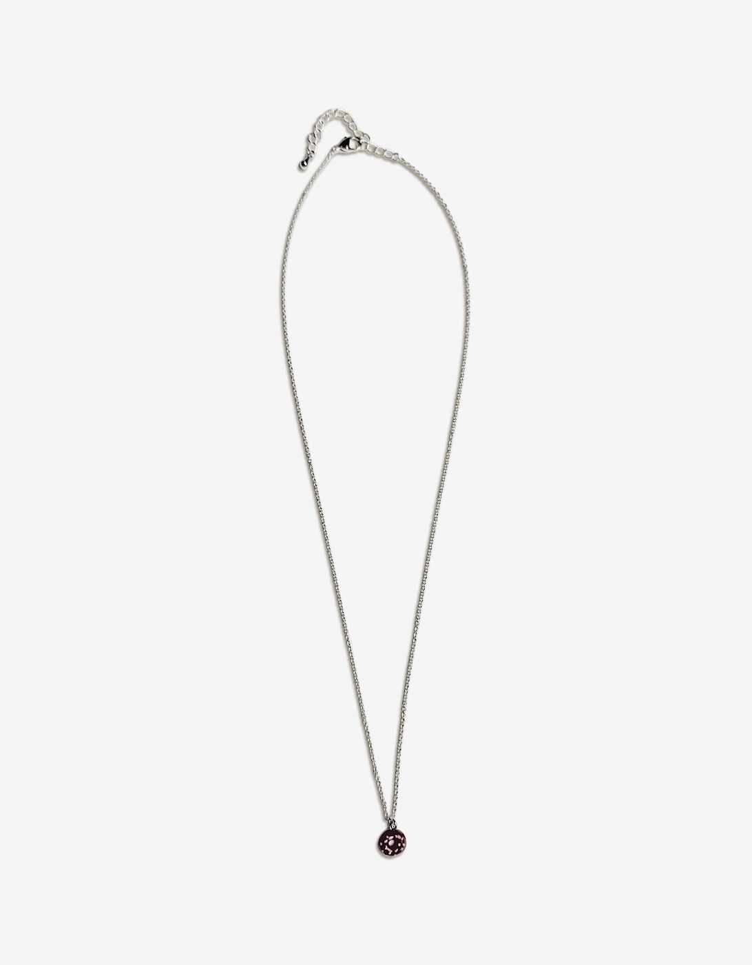 Girls Brown Doughnut Necklace in Silver (40cm), 5 of 4