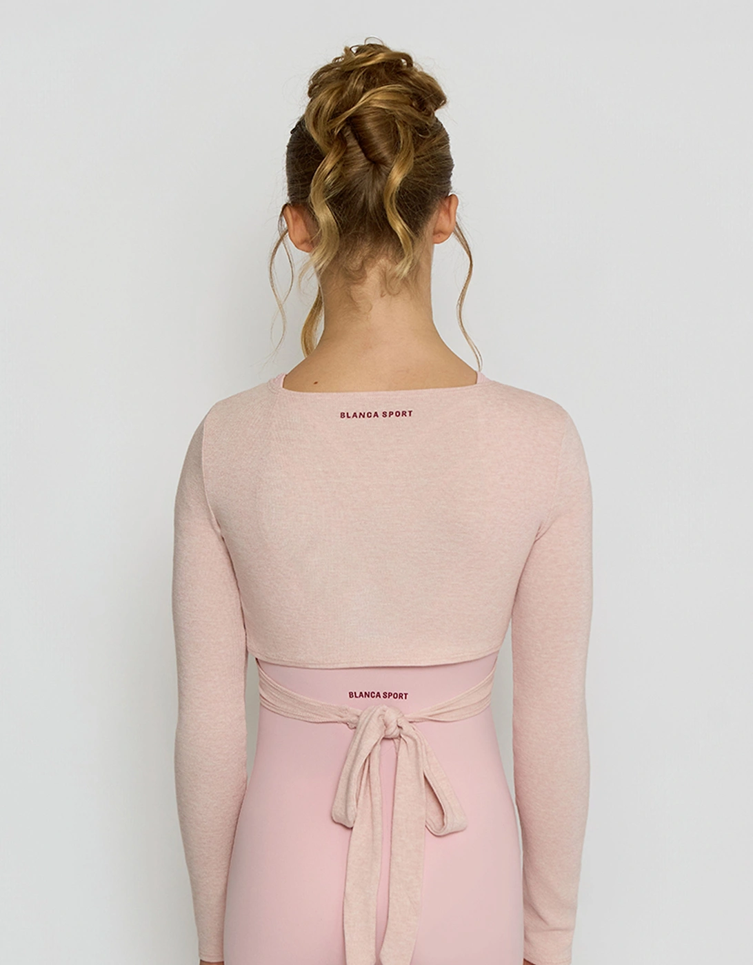 Girls Knit Wrap Over Cardigan in Pink