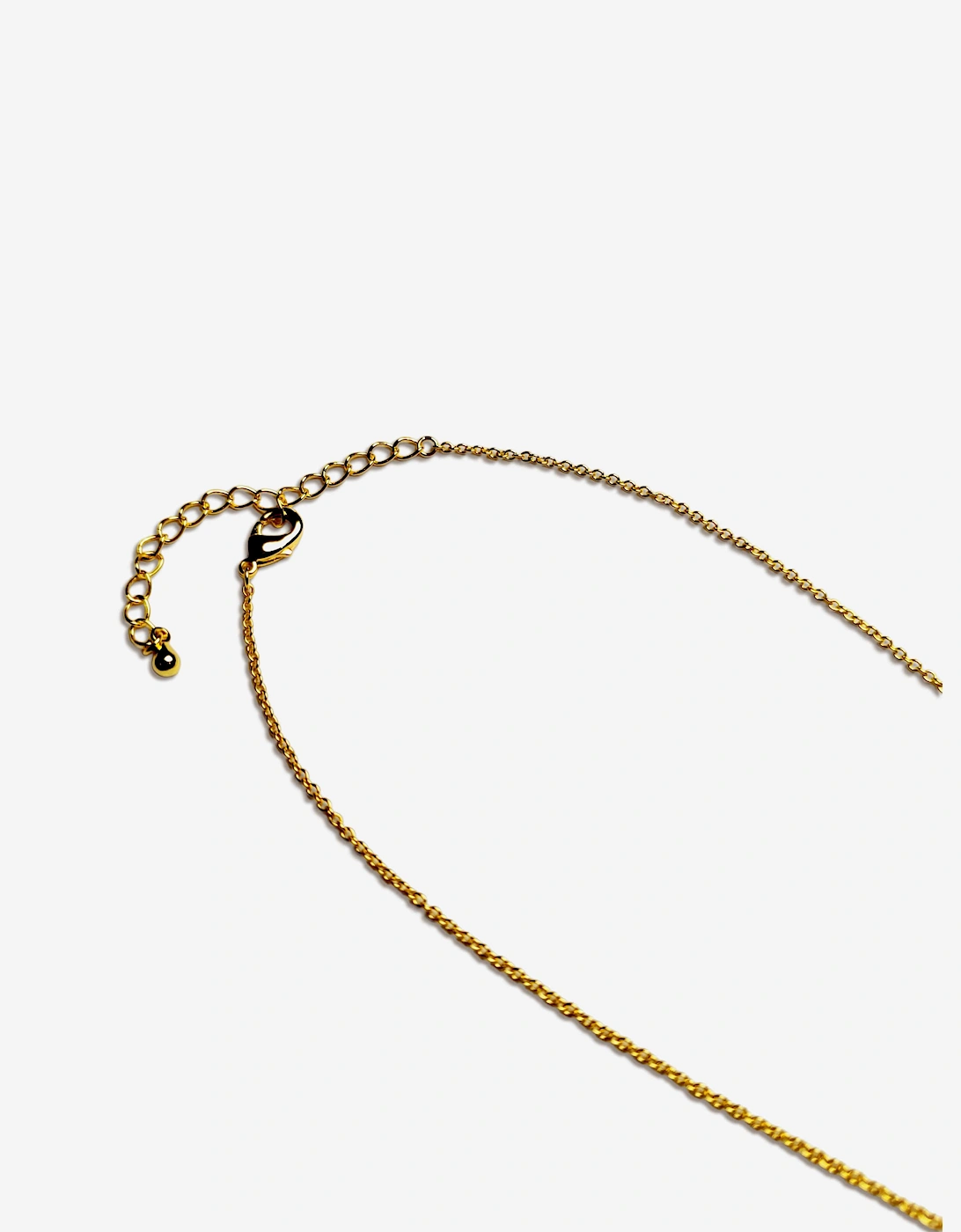 Girls Blue Doughnut Flower Necklace in Gold (40cm)