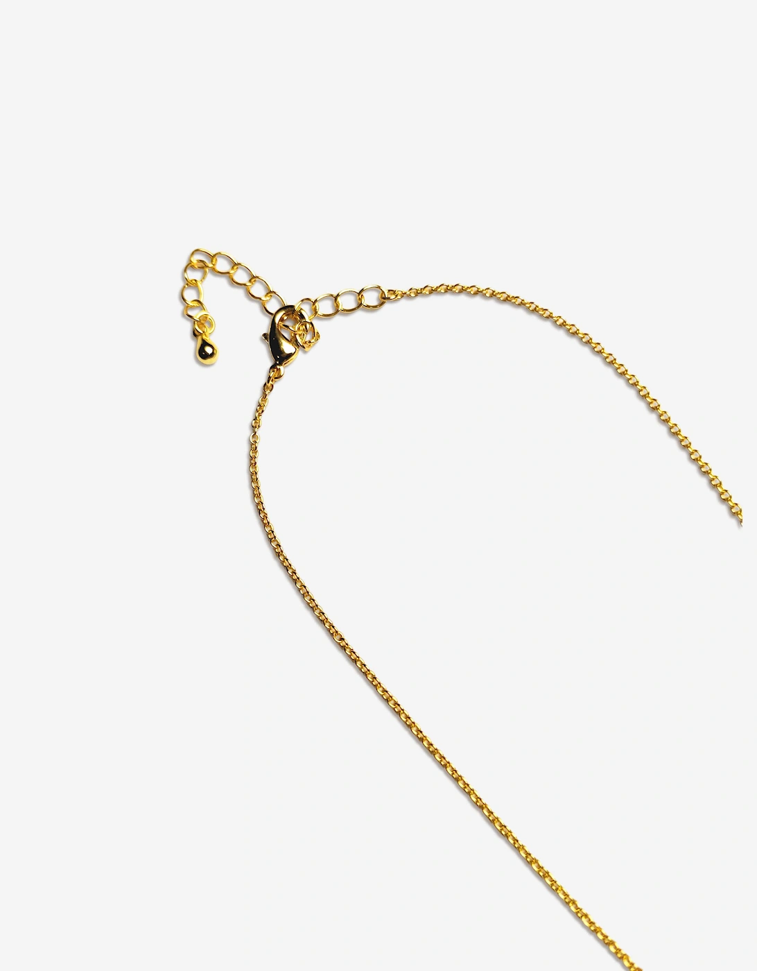 Girls Pink and White Doughnut Necklace in Gold (40cm)