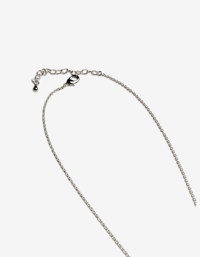 Girls Yellow Doughnut Necklace in Silver (40cm)