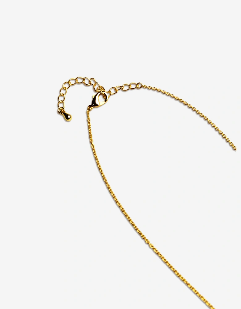 Girls Yellow and Black Doughnut Necklace in Gold (40cm)