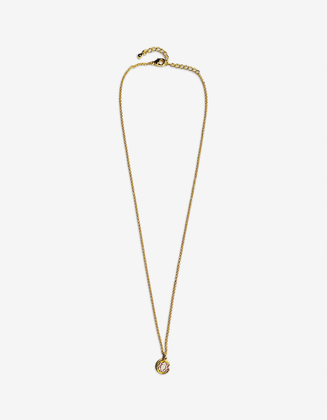 Girls Yellow Doughnut Necklace in Gold (40cm), 6 of 5