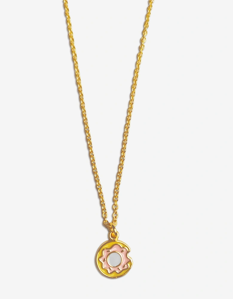 Girls Yellow Doughnut Necklace in Gold (40cm)