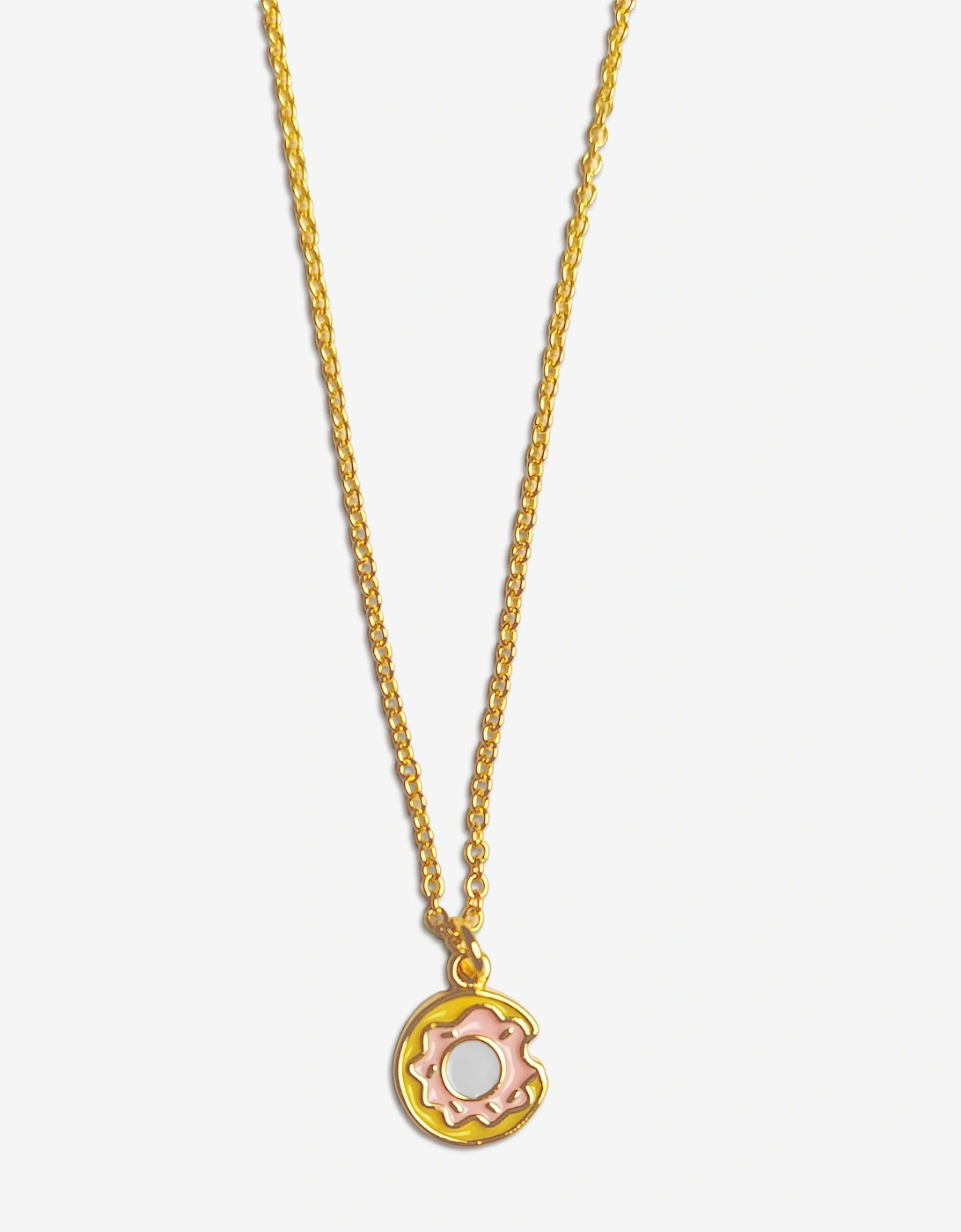 Girls Yellow Doughnut Necklace in Gold (40cm)
