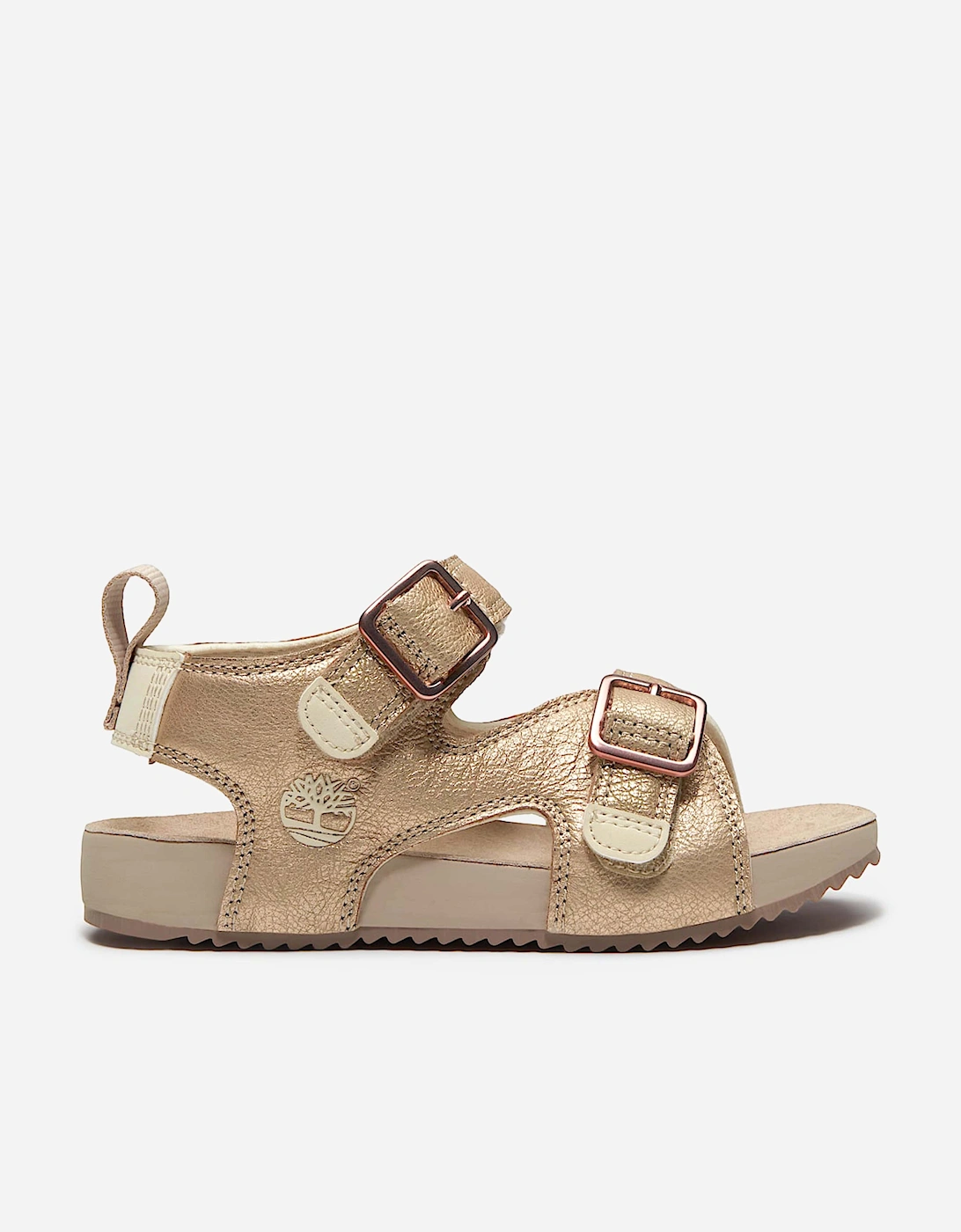 Timberland Girls Pink 'S Castle Island Backstrap Sandals In - Size: Eu 35 Uk 2.5 Us 3 Kids